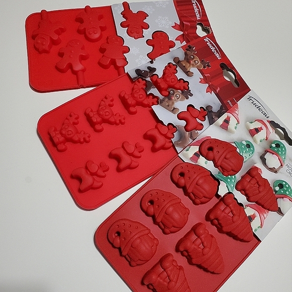 NEW SET OF 3 SILICONE CHOCOLATE MOLD (22 CAVITIES) -  6 DESIGNS - Picture 15 of 15